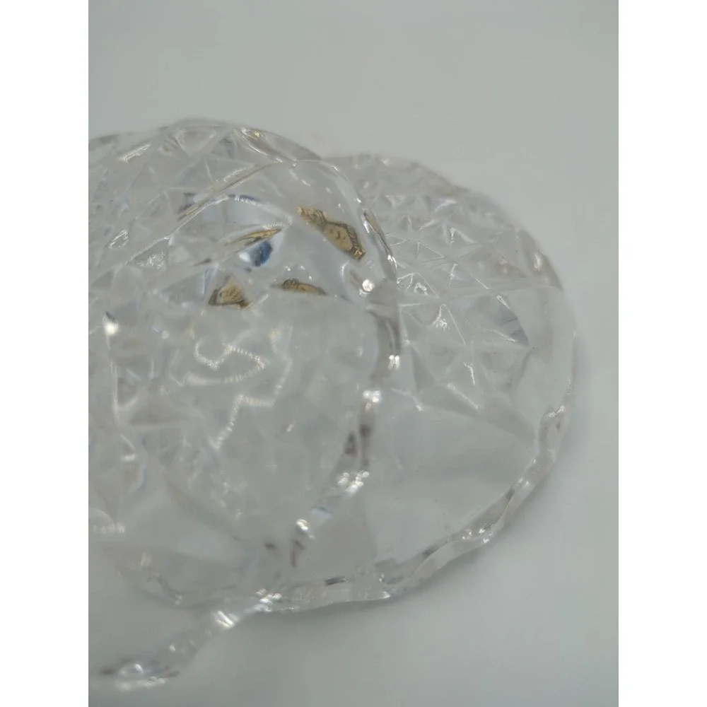 Zajecar 24% Lead Crystal Trinket Box Round Covered Dish 3.5